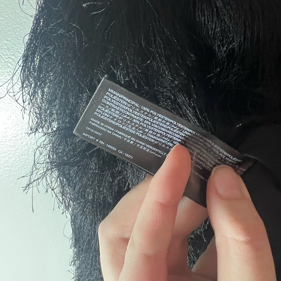 C/Meo Collective NEW Black Fringe Long Sleeve Crop Top Party Western Size XS - Picture 5 of 5